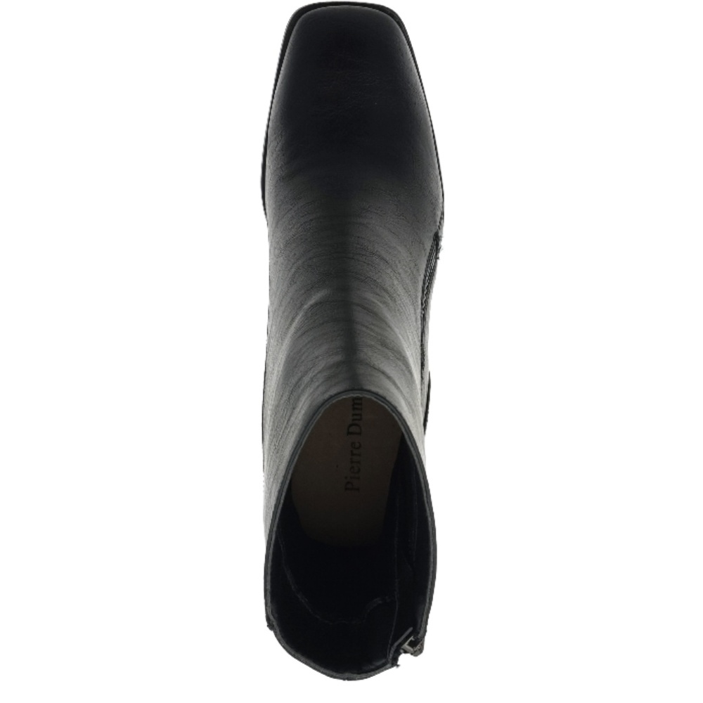 Black Square Toe Ankle Boots  Zipper- New Sizes - Picture 5 of 5